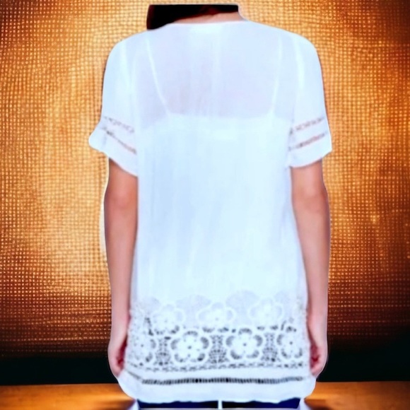 $220 Johnny Was Vintage Tunic Dress Small WEAR 3 WAYS Swim CoverUp Cotton Gauze - Picture 4 of 10